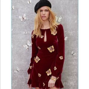 Velvet butterfly dress